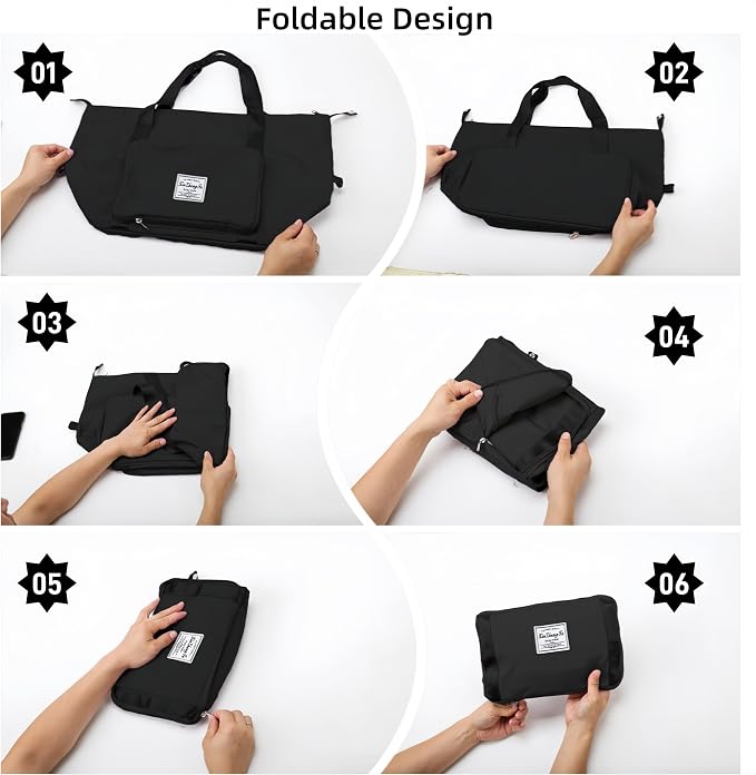Large Capacity Foldable Travel Bag, Expandable lightweight Carry on Bag
