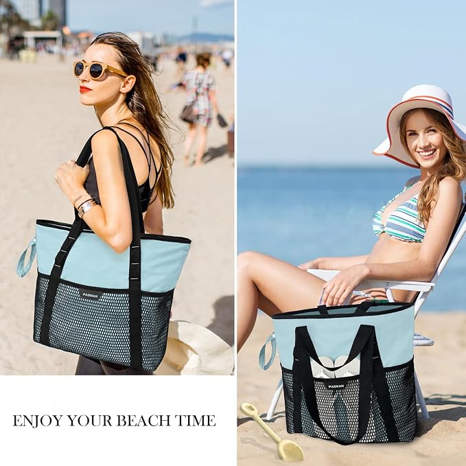 Beach Bag with Zipper
