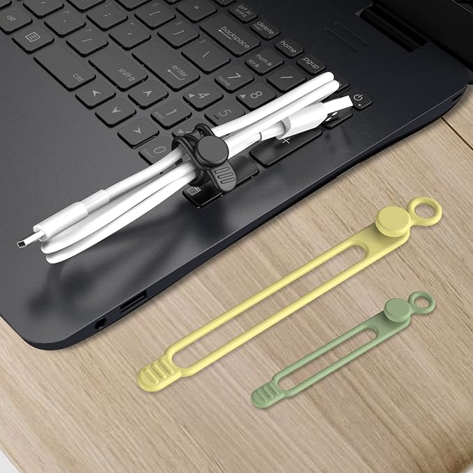 Nearockle Silicone Cable Ties Cord Organizer