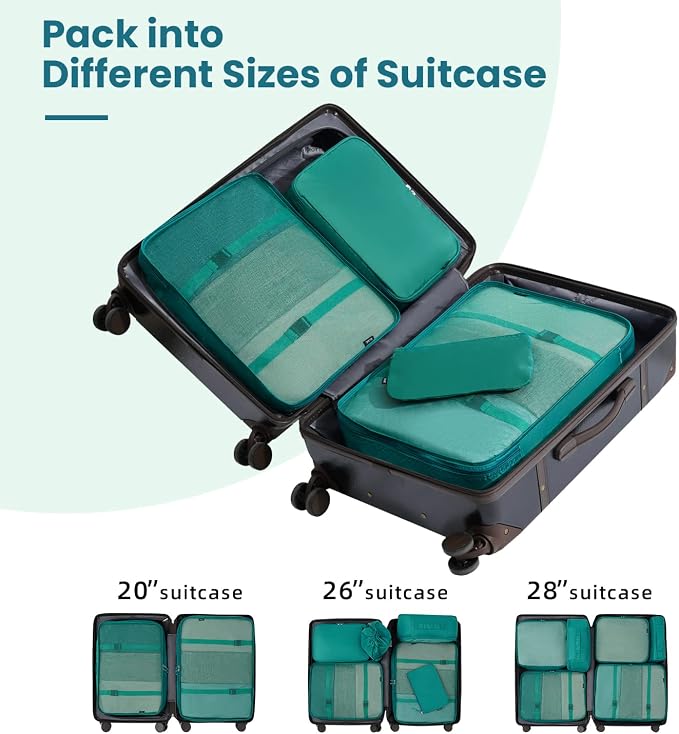 BAGAIL 6 Set/8 Set/10 Set Packing Cubes Various Sizes Packing Organizer