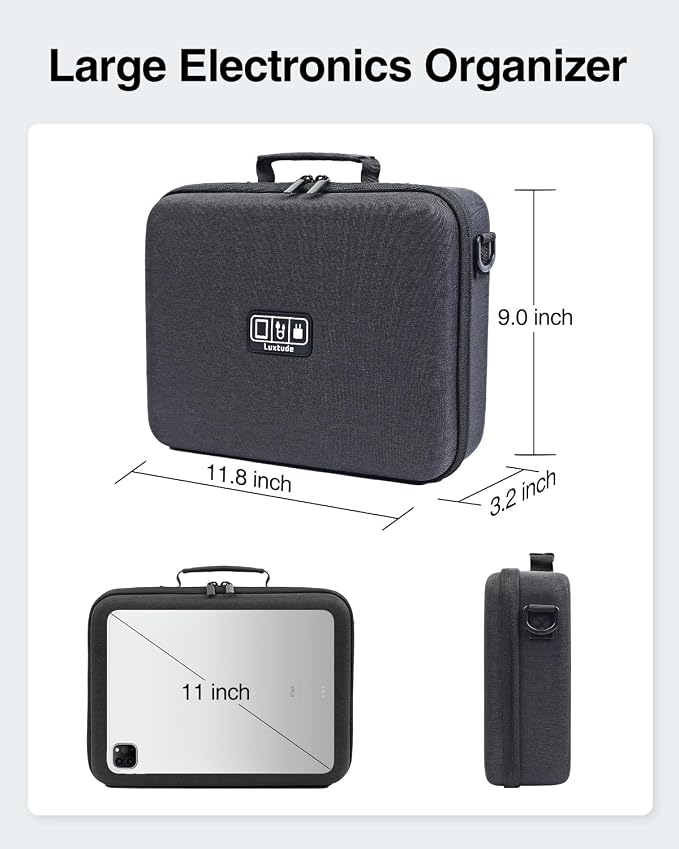 Luxtude Electronic Organizer Travel Case Large, Hard Case