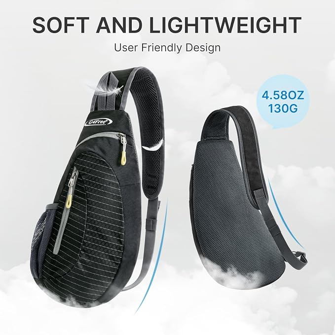 G4Free Sling Bag for Men Women, Small Crossbody Backpack Lightweight Chest