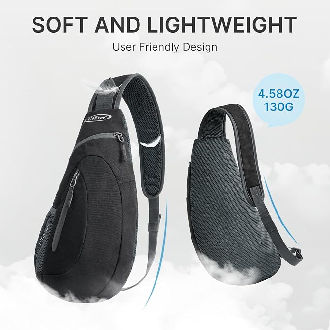 G4Free Sling Bag for Men Women, Small Crossbody Backpack Lightweight Chest