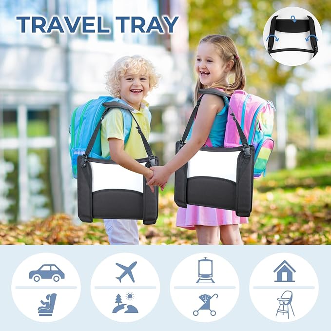 COOLBEBE Kids Travel Tray for Toddler Car Seat, Travel Tray for Airplane