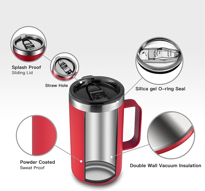 KXIAOCHEN 20oz Insulated Coffee Mug