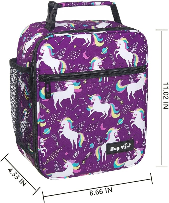 Hap Tim Kids Lunch Box for Girls Boys, Reusable Lunch Bag for Kids, Spacious