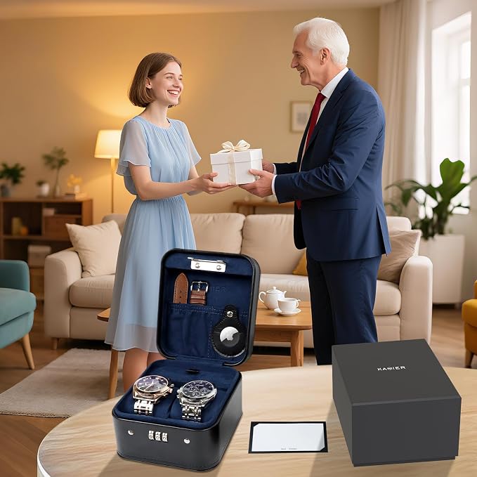 KAMIER Watch Travel Case with Combination Lock