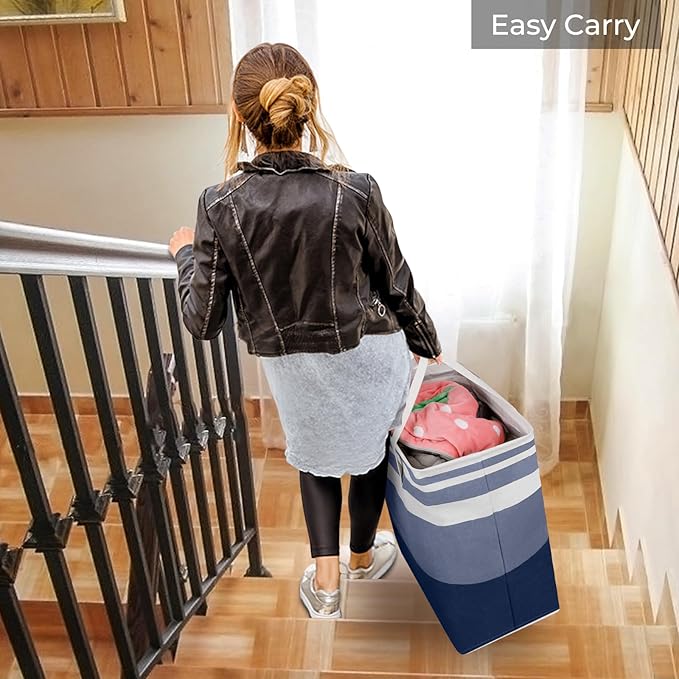HomeHacks 2 Pack Large Laundry Baskets, Waterproof, Freestanding Laundry Hampers