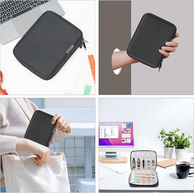 Electronic Accessories Organizer Carry Bag, Travel Cable Storage Case Portable