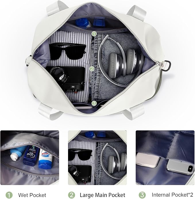 Travel Duffel Bag, Sports Tote Gym Bag, Shoulder Weekender Overnight Bag