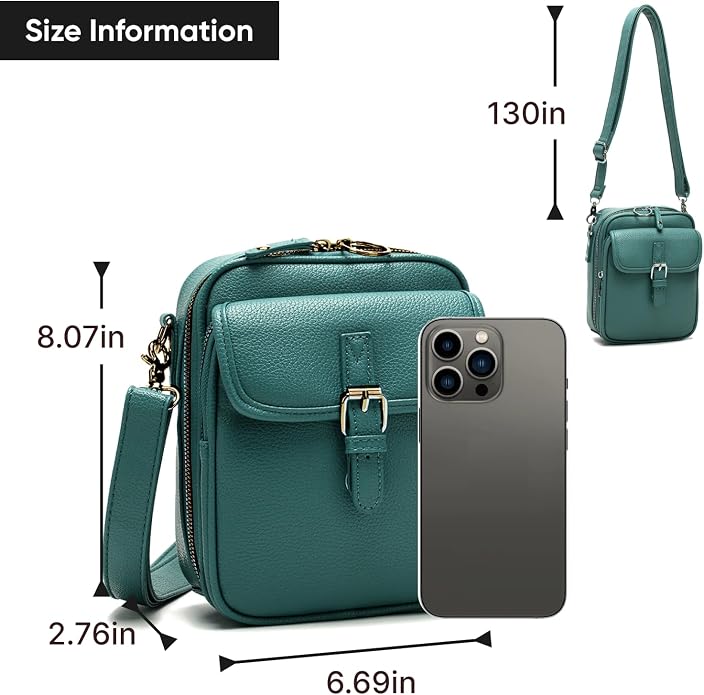 1060 Leather Crossbody Bags for Women Anti-Theft Vegan Purse