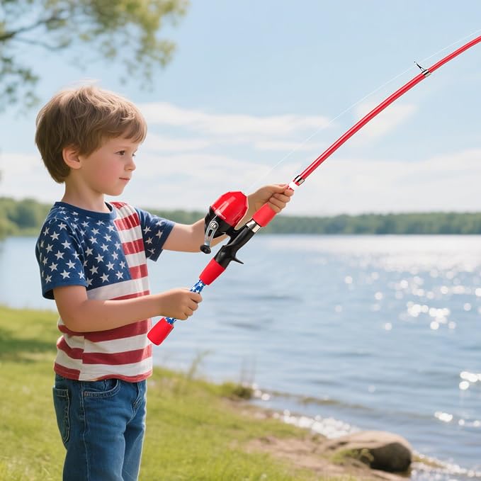 Kids Fishing Pole, Portable Telescopic Kids Fishing Poles