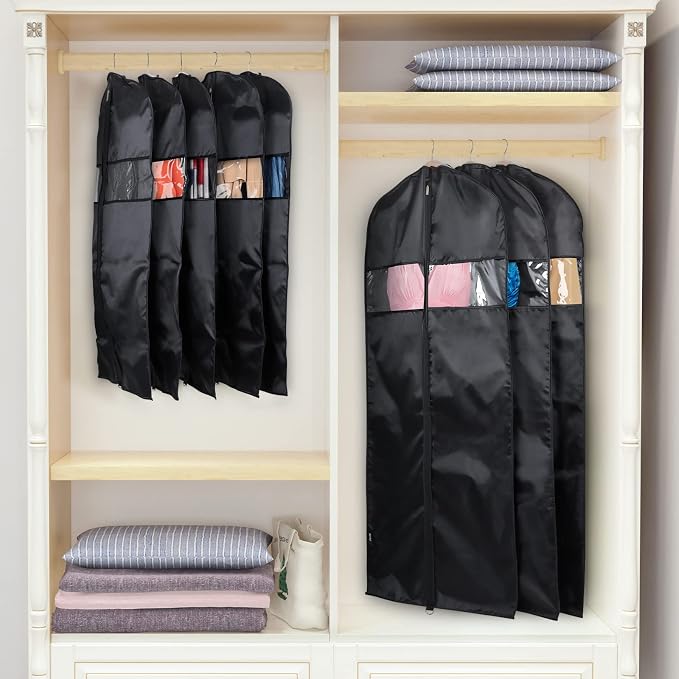 Univivi Garment Bag Suit Bag for Storage and Travel 60 inches, Lightweight