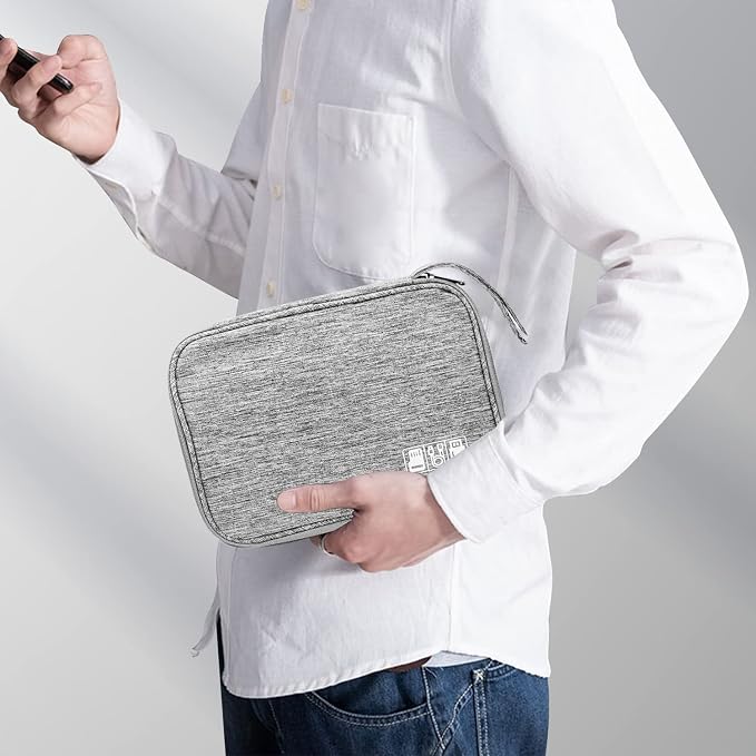 Electronics Organizer Travel Case, Electronic Accessories Storage Bag, Portable
