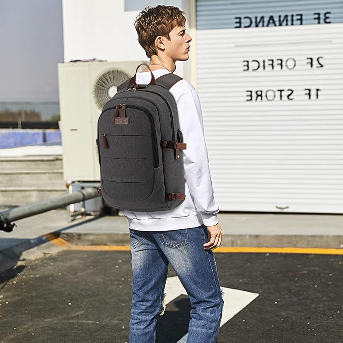 Canvas Laptop Backpack-Anti Theft Bag