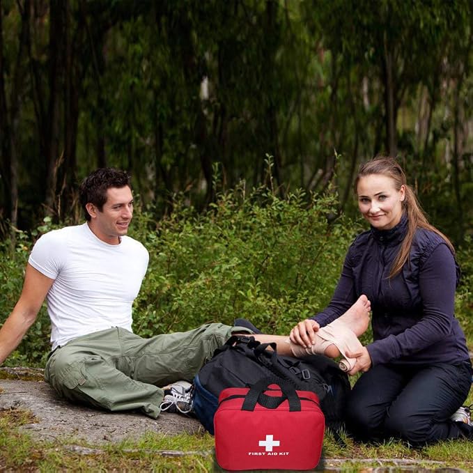 AOUTACC Nylon First Aid Empty Kit, Compact Waterproof and Lightweight First Aid