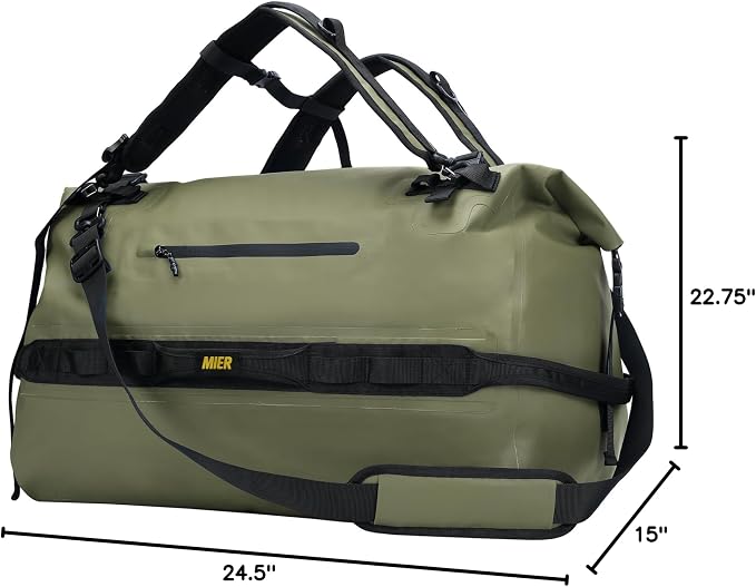 MIER Large Waterproof Duffel Bag Rolltop Dry Backpack Duffle Bags