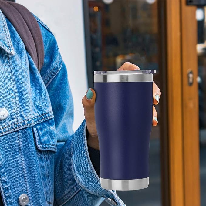 DOMICARE 20oz Tumbler with Lid Stainless Steel Tumblers Bulk, Double Wall