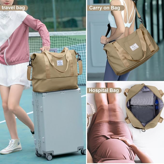Travel Duffel Bag, Sports Tote Gym Bag, Shoulder Weekender Overnight Bag