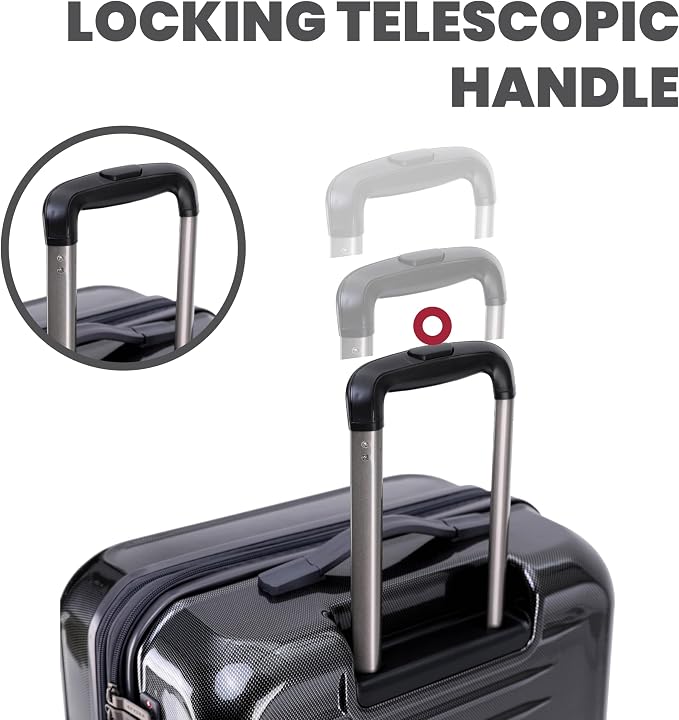 Spyder Rails 25 Inch Expandable Hardside Upright Suitcase