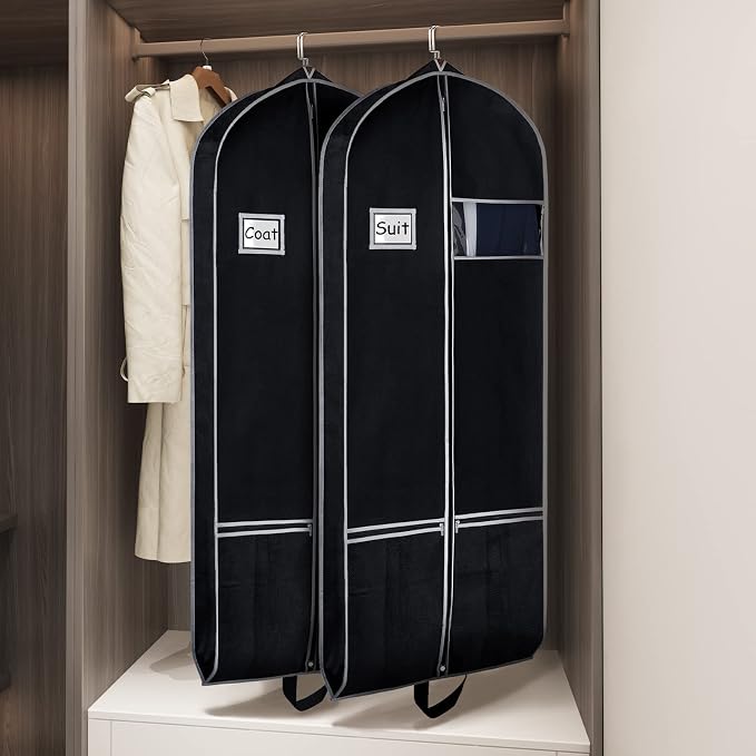 Zilink Long Dress Garment Bags for Travel 60" Dress Suit Cover for Storage