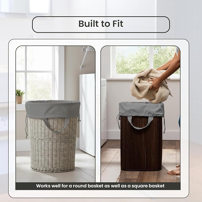 LFH Home Cotton Canvas Large Laundry Bag