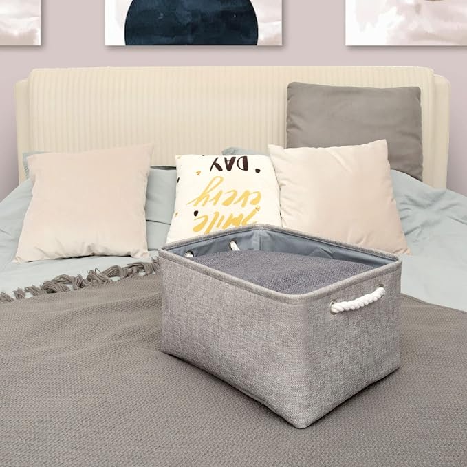 TheWarmHome Storage Bins for Shelves