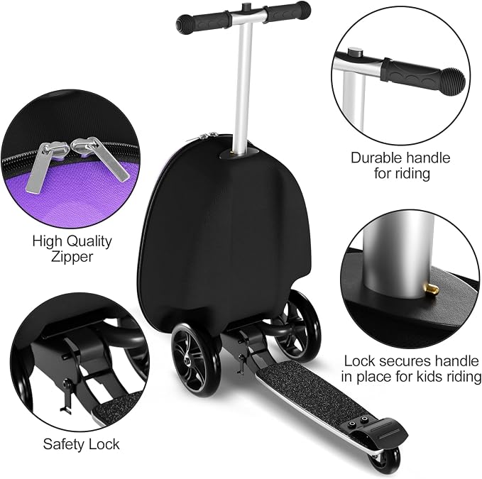 2-in-1 Ride-On Scooter Suitcase, Scooter Luggage