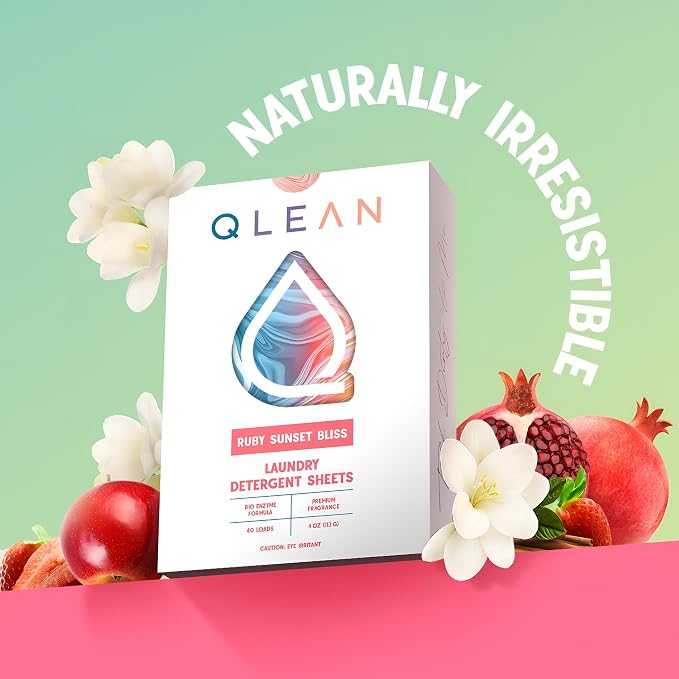 QLEAN Laundry Detergent Sheets – Travel Laundry Detergent Sheets, Eco-Friendly