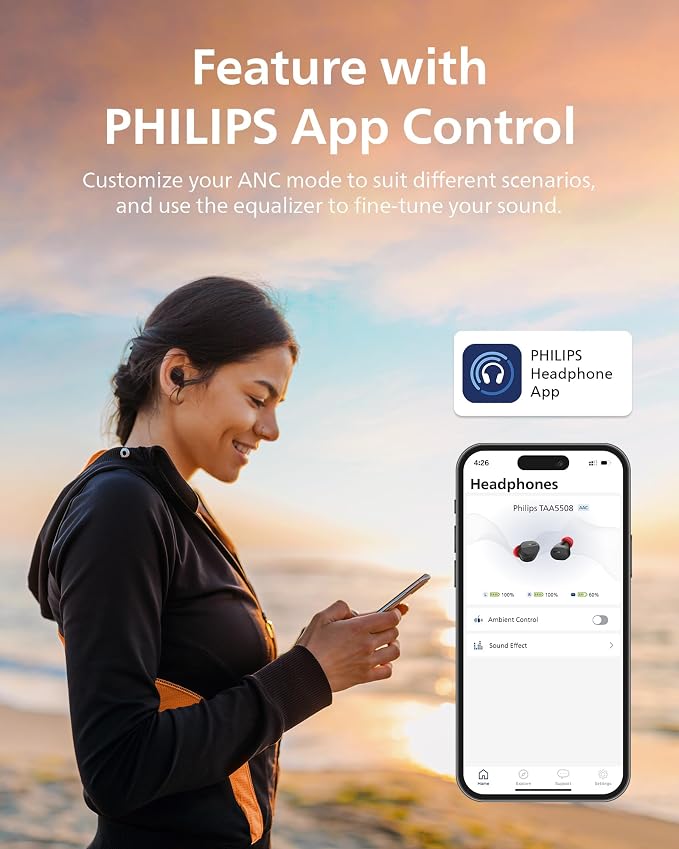 PHILIPS TAA5508 Wireless Earbuds, True Wireless Headphones