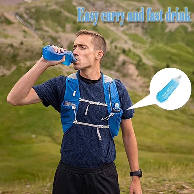 AXEN Soft Flask TPU Foldable Running Hydration Flask, Soft Collapsible Water
