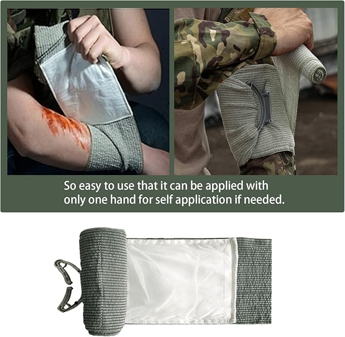 RHINO RESCUE 6" Israeli Style Emergency Bandage, Compression Trauma Wound