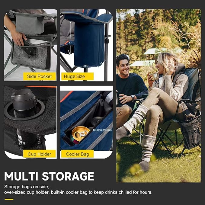 FAIR WIND Oversized Fully Padded Camping Chair