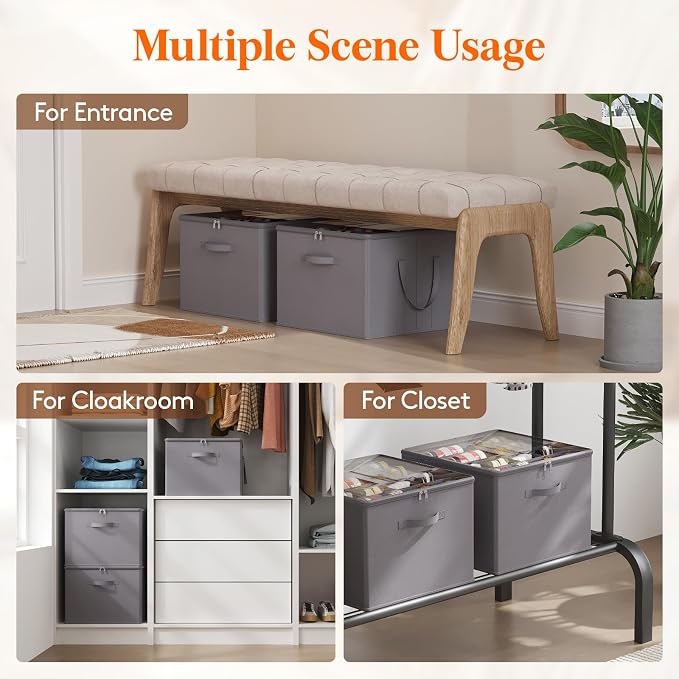 Lifewit Shoe Storage Organizer for Closet, Fits 12-16 Pairs, Large Shoe Box