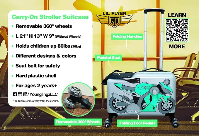 Younglingz LIL FLYER GO Version 2 Ride On Suitcase