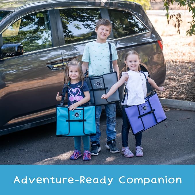 Kids Travel Tray for Car Seat- Purple- The Essential Travel Lap Desk
