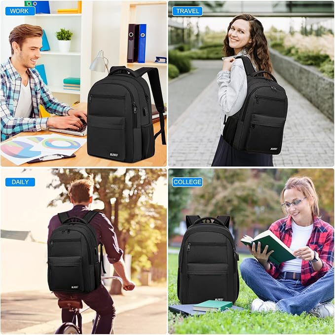 School Backpack for Teen Boys 15.6 Inch, USB Charging Port & Anti-Theft Water