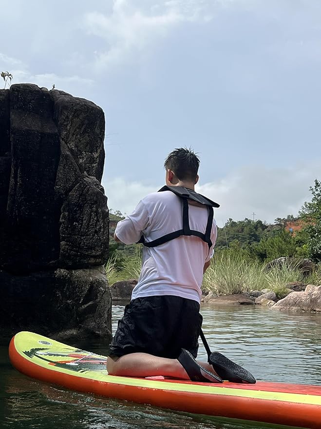 Adult Automatic Inflatable Kayak Vest PFD,Water Sports Vest for Boating Fishing Kayaking SUP Paddleboarding(fit Weight Below 330 lbs)