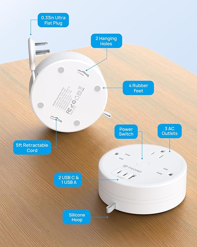 TROND Travel Power Strip
