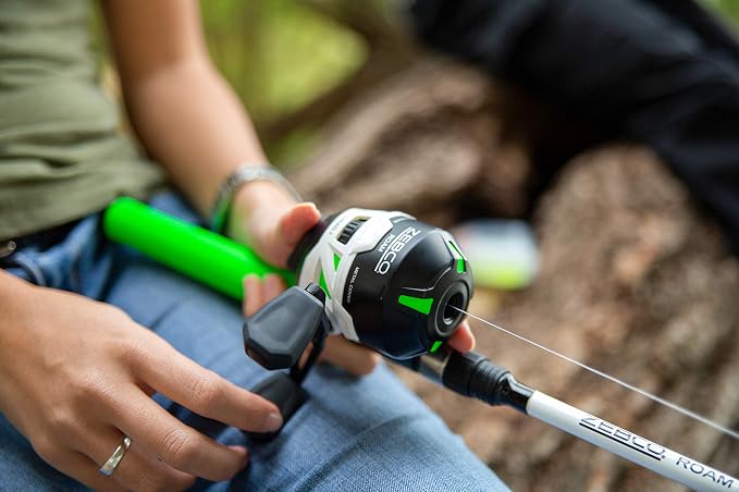 Zebco Roam Telescopic Fishing Rod and Spinning or Spincast Fishing Reel Combo
