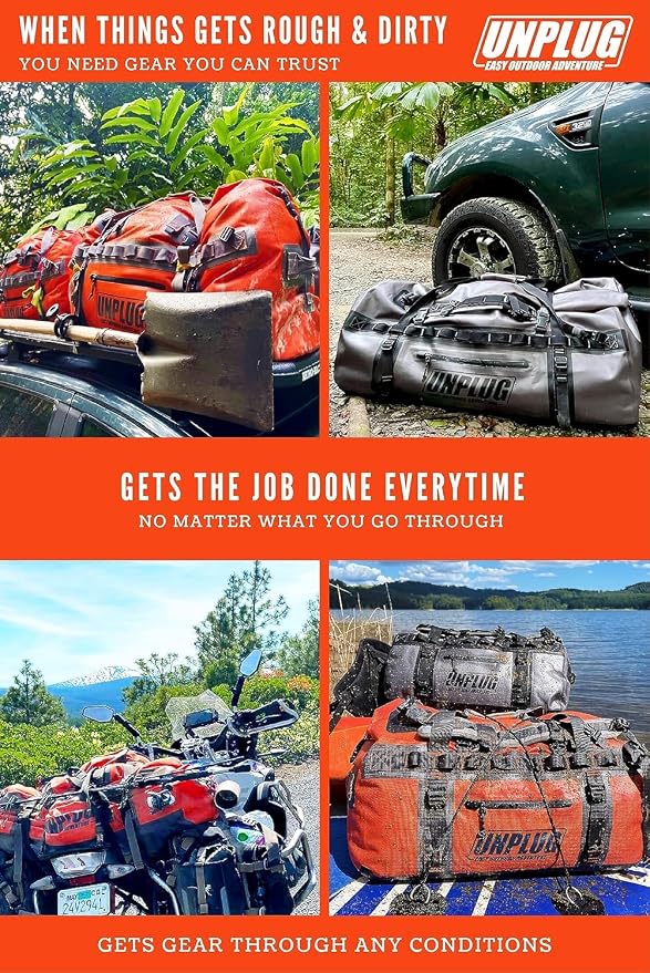 UNPLUG Ultimate Adventure Bag | 1680D Heavy Duty Waterproof Bag | Large Travel