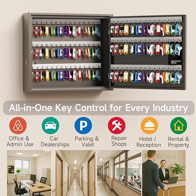 WeHere Smart Key Lock Box, Wall Mounted Key Cabinet