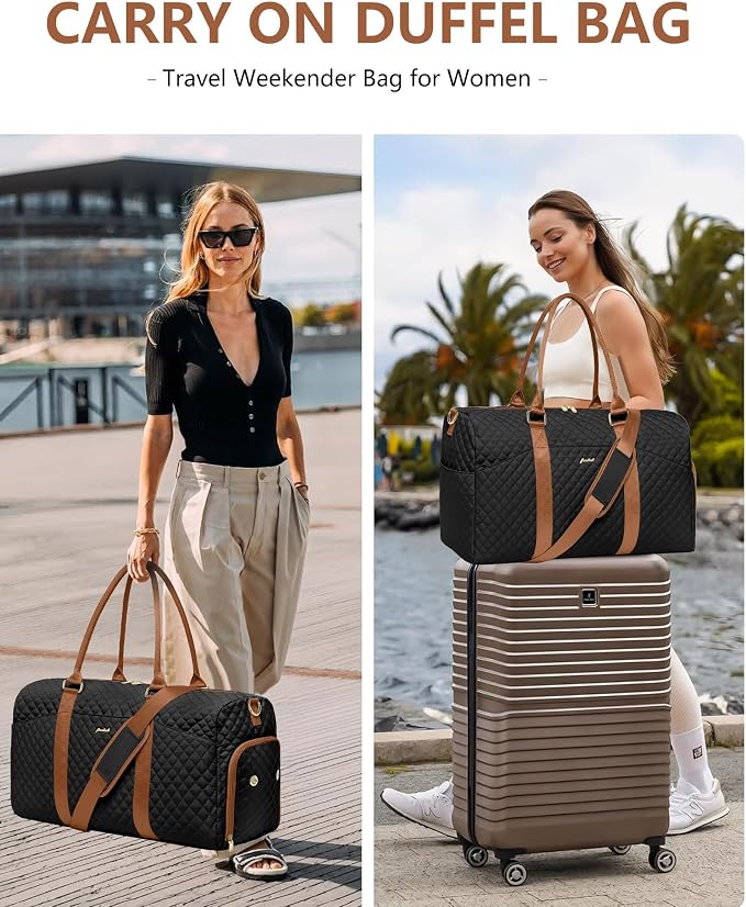 Women Duffle Weekender Travel Bag: Large Duffel Bags