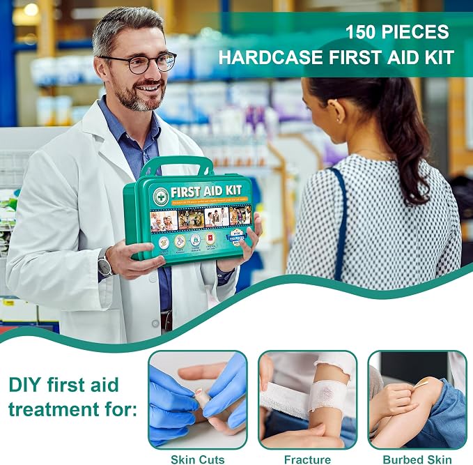 General Medi 150 Pieces Hardcase First Aid Kit