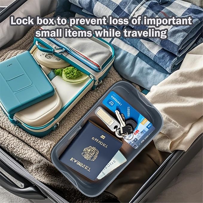 SANIDIKA Lockable Storage Box, Medicine Lock Box, Medical Lockbox, Cell Phone