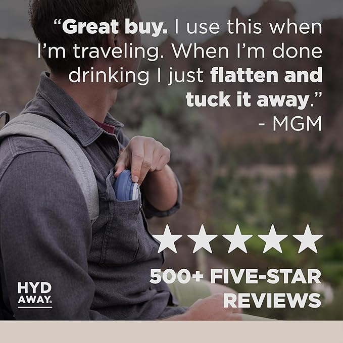 HYDAWAY 17oz Collapsible Water Bottle
