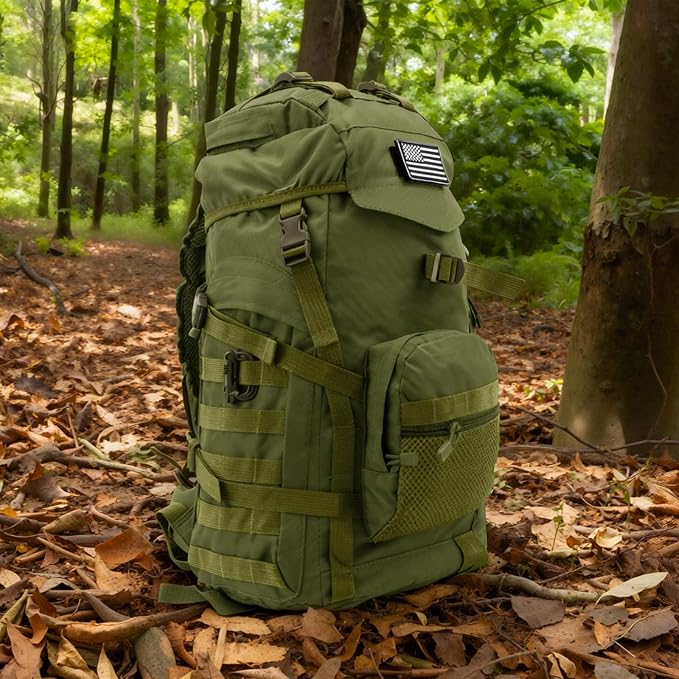 50L Tactical Backpack for Men and Women, Water-Resistant Molle Rucksack