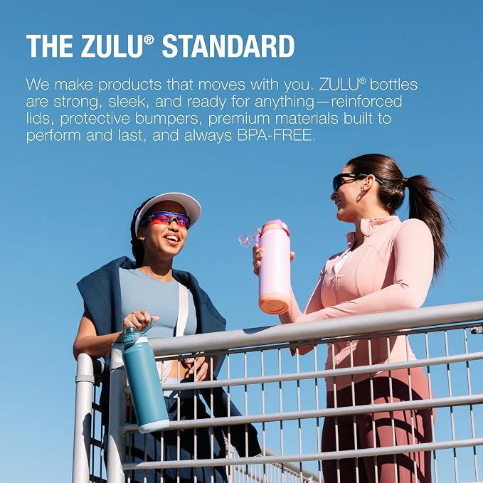 ZULU Powerfill Pro 40oz Stainless Steel Water Bottle