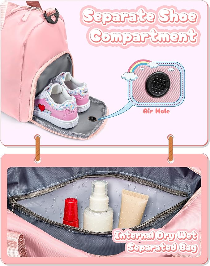 Gifts for 3 4 5 6 7 8 9 Year Old Girls-Girl Gym Bag