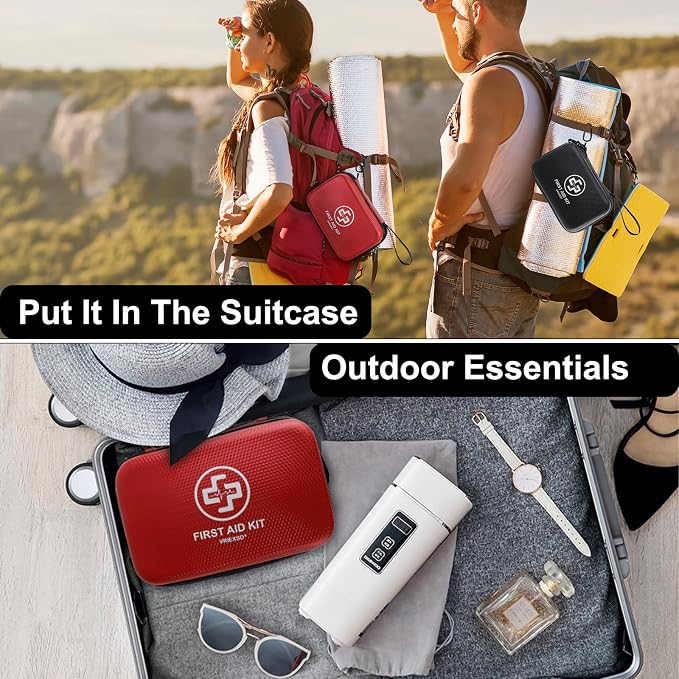 Premium First Aid Kit, 320 Piece Waterproof Hard Shell Eva First Aid Kit